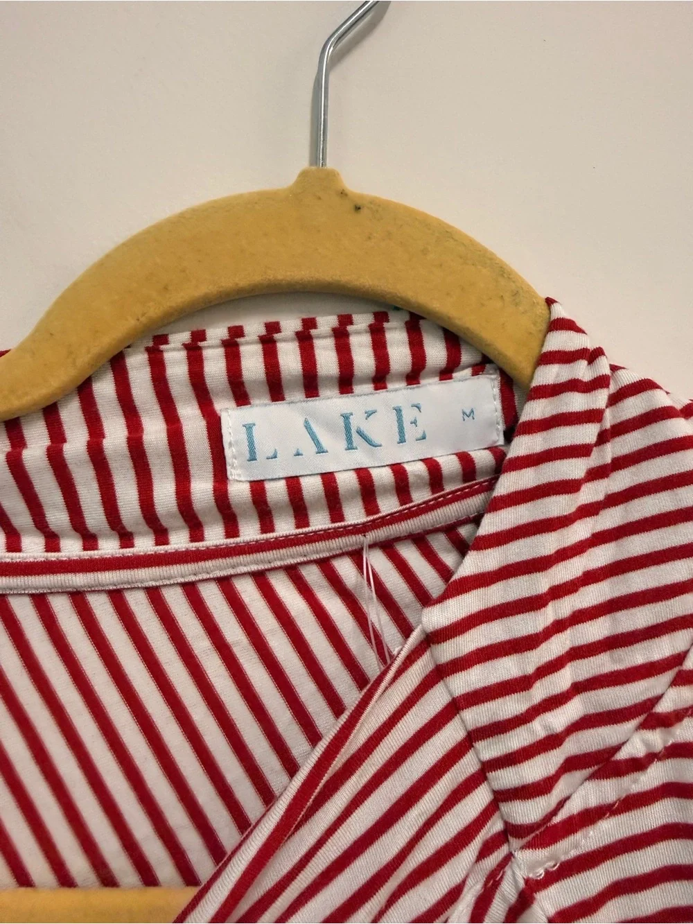 LAKE Red & White Striped Women's Pajama Top